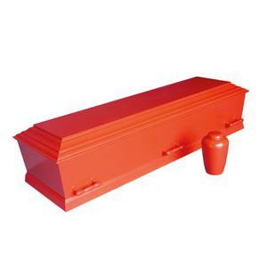 rødbejset kiste